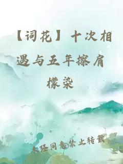 【词花】十次相遇与五年擦肩